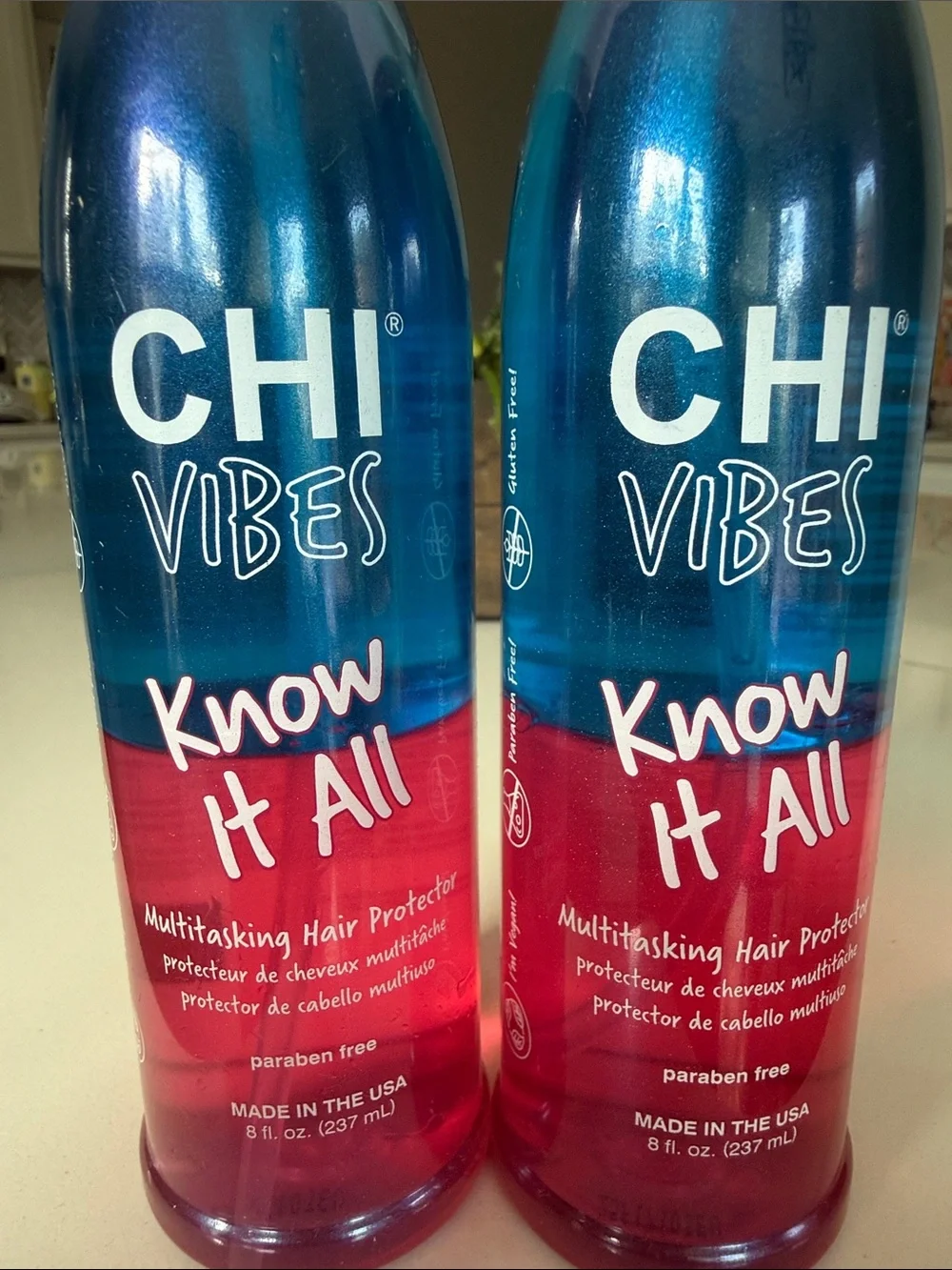 2-CHI Vibes Know It All Multitasking Hair Protector Spray - Blue/Pink